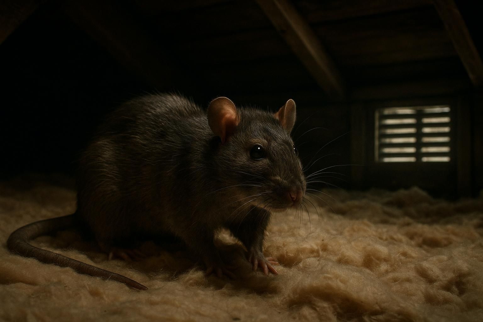 A rat in a Dallas attic