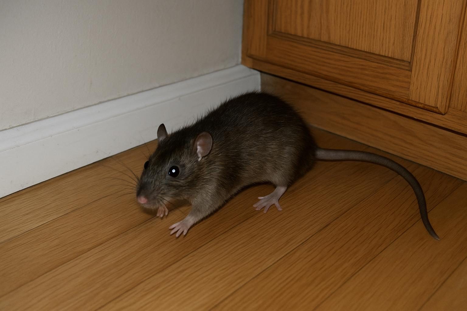 A rat found inside a Dallas home