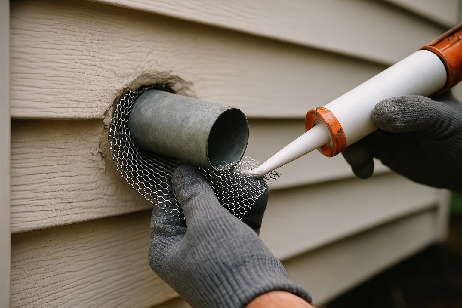 Sealing an entry point on a Dallas home, TX